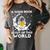 Good Book Is Out Of This World Astronaut Moon Space Reading Women's Comfort Colors T-Shirt Pepper