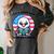 A Good Day To Read a Book Reading Eagle With American Flag Women's Comfort Colors T-Shirt Pepper