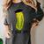 Graduation Cap Wearing Big Dill Pickle I Did It Graduate Fun Women's Comfort Colors T-Shirt Pepper
