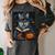 Halloween Girls Boys Cute Wolf Book Pumpkin Kids Halloween Women's Comfort Colors T-Shirt Pepper