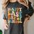Happy Last Day Of School Groovy Teacher Student Graduation Women's Comfort Colors T-Shirt Pepper