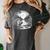 Hedgehog Reading Book Full Moon Lake Scenery Women's Comfort Colors T-Shirt Pepper