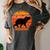 Introvert Retro Sunset Capybara Tee Women's Comfort Colors T-Shirt Pepper