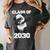 Kids Class Of 2030 Shirt Graduation Dabbing Panda Shirt Women's Comfort Colors T-Shirt Pepper