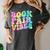 Library Book Fair Vibe Tie Dye School Reading Nostalgic Women's Comfort Colors T-Shirt Pepper