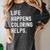 Life Happens Coloring Helps Coloring Book Lover Women's Comfort Colors T-Shirt Pepper