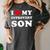 I Love My Introvert Son I Heart My Introvert Son Women's Comfort Colors T-Shirt Pepper