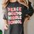 Peace Out Middle School Graduation Groovy Last Day Of School Women's Comfort Colors T-Shirt Pepper