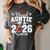 Proud Auntie Of A 2026 Senior Football Graduation Family Women's Comfort Colors T-Shirt Pepper