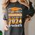 Proud Grandma Of A Class Of 2024 Matching Family Graduation Women's Comfort Colors T-Shirt Pepper