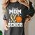 Proud Senior Mom Class Of 2026 Basketball Graduation Leopard Women's Comfort Colors T-Shirt Pepper