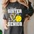 Proud Sister Of A 2026 Senior Softball Graduation Leopard Women's Comfort Colors T-Shirt Pepper