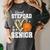 Proud Stepdad Of A 2026 Senior Basketball Graduation Leopard Women's Comfort Colors T-Shirt Pepper