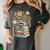 Raccoon Books Reading Flowers Women's Comfort Colors T-Shirt Pepper