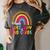 Rainbow Last Day Of 2nd Grade Teacher Student Graduation For Men Women Kids Women's Comfort Colors T-Shirt Pepper