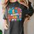 Reads Across Tee America Books Reader Reading Teacher Women's Comfort Colors T-Shirt Pepper