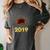 Senior 2019 Graduation Shirt Burgundy Gold Class Colors G23 Women's Comfort Colors T-Shirt Pepper