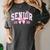 Senior 2026 Coquette Pink Bow Girls Class Of 2026 Graduation Women's Comfort Colors T-Shirt Pepper