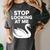 Stop Looking At Me Swan Introvert Humor Women's Comfort Colors T-Shirt Pepper