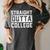 Straight Outta College Graduation Adult Women's Comfort Colors T-Shirt Pepper