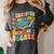 i Survived My Daughter's Bachelors Degree Groovy Graduation Women's Comfort Colors T-Shirt Pepper