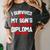 I Survived My Son's High School Diploma Graduation Women's Comfort Colors T-Shirt Pepper
