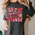 Valentine Teacher Coquette Bow Pencil Heart Book Girl Women Women's Comfort Colors T-Shirt Pepper