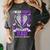 I Wear Purple In Memory Of My Dad Alzheimer's Awareness Women's Comfort Colors T-Shirt Pepper