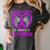 I Wear Purple In Memory Of Friend Alzheimers Heart Graphic Women's Comfort Colors T-Shirt Pepper