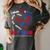 I Wear Red & Blue In My Memory Of My Mom CHD Awareness Month Women's Comfort Colors T-Shirt Pepper