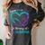 Women's I Wear Teal & Purple In Memory Of My Husband Women's Comfort Colors T-Shirt Pepper Women's I Wear Teal & Purple In Memory Of My Husband Women's Comfort Colors T-Shirt Pepper