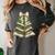 Xmas Tree Books Merry Christmas Coquette Bow Teacher Holiday Women's Comfort Colors T-Shirt Pepper