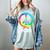 2033 Graduation Class Year Tie Dye Peace Sign Women's Comfort Colors T-Shirt Bay