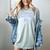 Blue Bow Coquette Floral Senior 2026 Graduation Class Women's Comfort Colors T-Shirt Bay