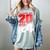 Class Of 2024 High School Senior Graduation Red Sports Style Women's Comfort Colors T-Shirt Bay