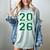 Class Of 2026 Graduation Varsity Green And On The Back Women's Comfort Colors T-Shirt Bay