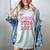 Coquette Pink Bow Flowers Senior 2026 2027 Graduation Women's Comfort Colors T-Shirt Bay