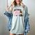 Senior Mom Class Of 2027 Cute Cat Graduation Pink Bows Girls Women's Comfort Colors T-Shirt Bay