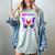 Active Memory Butterfly Women's Comfort Colors T-Shirt Denim Active Memory Butterfly Women's Comfort Colors T-Shirt Denim