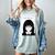 Anime Antisocial Introvert I Hate People Anti Social EMD Women's Comfort Colors T-Shirt Denim Anime Antisocial Introvert I Hate People Anti Social EMD Women's Comfort Colors T-Shirt Denim