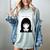Anime Antisocial Introvert I Hate People Anti Social EMD Women's Comfort Colors T-Shirt Denim Anime Antisocial Introvert I Hate People Anti Social EMD Women's Comfort Colors T-Shirt Denim