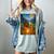 Bigfoot And Alien Reading Books Campfire Halloween Women's Comfort Colors T-Shirt Denim