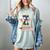 Book Lover Chibi Dragon With Big Red Glasses Bookworm Women's Comfort Colors T-Shirt Denim