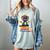 Book Lover Cute Baby Dragon Reading Women's Comfort Colors T-Shirt Denim
