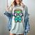 Book Lover Frankenstein's Monster With Reading Glasses Women's Comfort Colors T-Shirt Denim