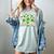 Book With Shamrocks Librarian Saint Patrick's Day Kids Women's Comfort Colors T-Shirt Denim