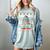 All Booked For Christmas Tree Book Ugly Christmas Sweatshirt Women's Comfort Colors T-Shirt Denim