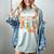 All Booked For Fall Book Pumpkin Autumn Thanksgiving Teacher Women's Comfort Colors T-Shirt Denim