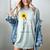 Caring Memory Elephant Sunflower Alzheimer Women's Comfort Colors T-Shirt Denim