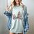 Christmas A Penguin Reading Book Snowflake Cocoa Hot Teacher Women's Comfort Colors T-Shirt Denim